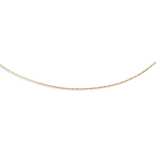 17 Round Omega Screw-Off Clasp Chain, 1.5mm - 14K Yellow Gold