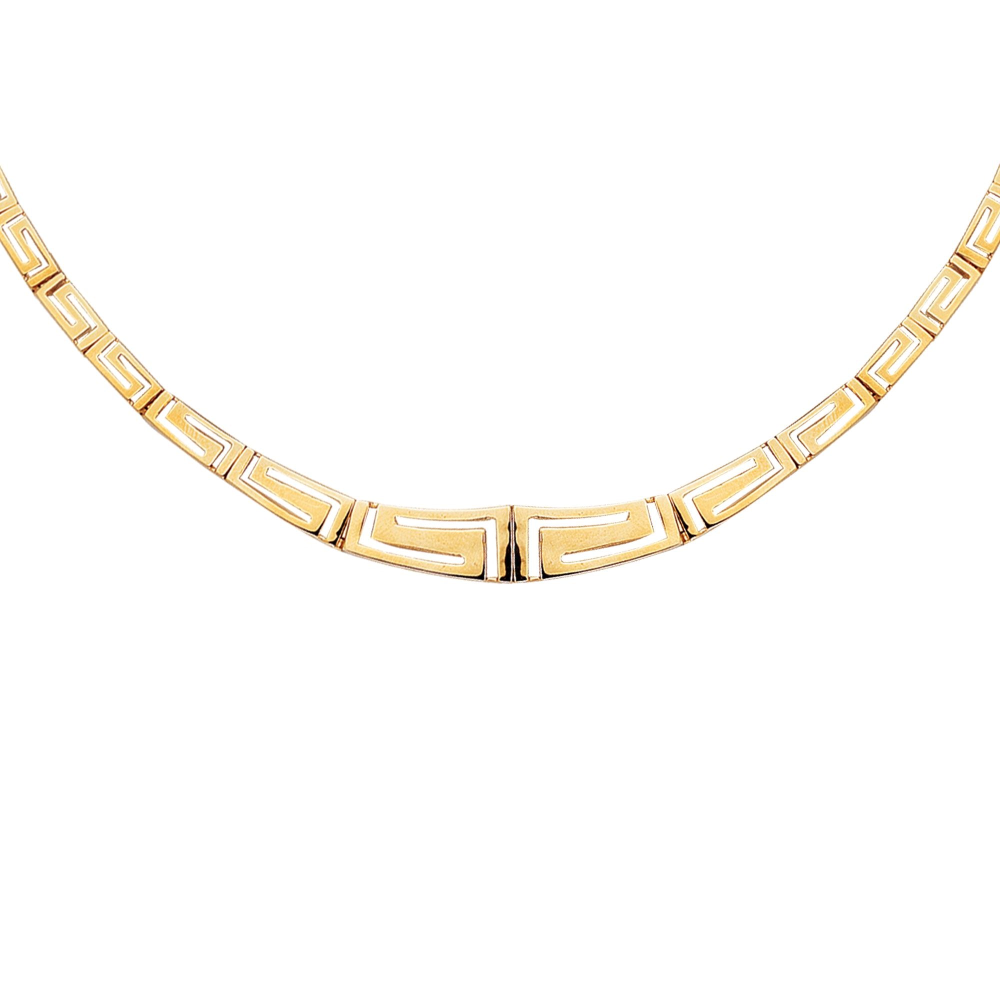 Set of 3 14K Tri-Color Gold Key Necklace Pendant